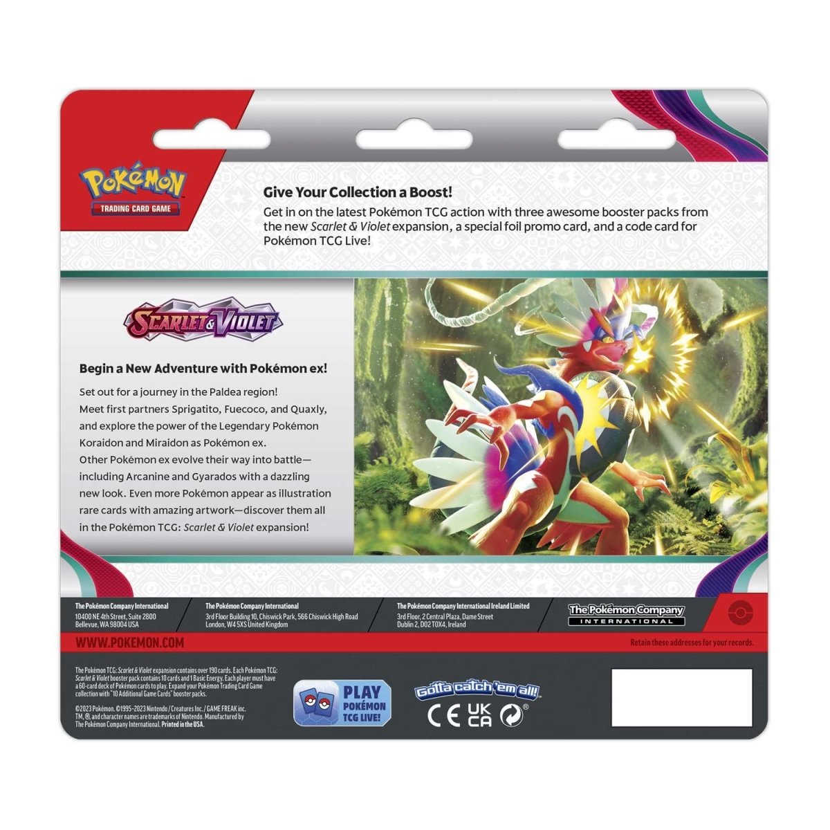 Pokmon | SVI | Three Pack Blister (SVP011 | Arcanine)| Krynn Pokmon | SVI | Three Pack Blister (SVP011 | Arcanine)| Krynn
