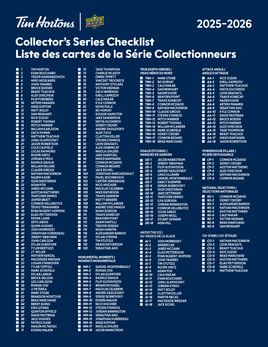 Tim Hortons | 25-26 | Checklist