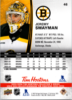Tim Hortons | 25-26 | 046 | Jeremy Swayman