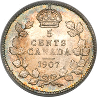 Canadian $0.05 | 1902-1910 | 92.5% Ag & 7.5% Cu