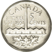 Canadian $0.05 | 1951 (1751-) | Discovery of Nickel