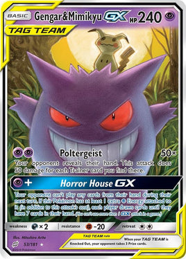 ³Pokémon | TEU | 053 | Gengar & Mimikyu GX