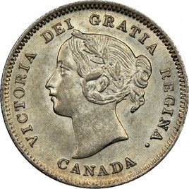 Canadian $0.05 | 1858-1901 | 92.5% Ag & 7.5% Cu