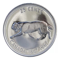 Canadian $0.25 | 1967-1968 | 50% Ag, 50% Cu