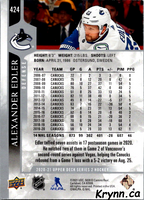 Upper Deck | 20-21-Hockey-2 | 0424 | Alexander Edler