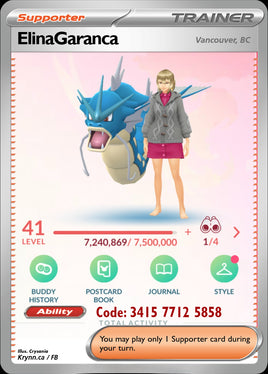 Pokémon GO | ElinaGaranca | 3415 7712 5858