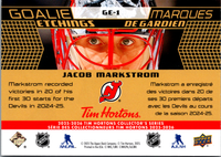 Tim Hortons | 25-26 | GE-01 | Jacob Markstrom