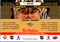 Tim Hortons | 25-26 | GE-15 | Juuse Saros