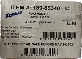 Pokémon | TWM | Booster Display Box (Case of 6)