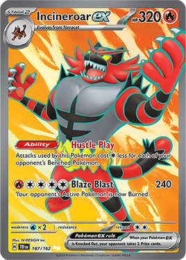 Pokémon | TEF | 187 | Incineroar ex (☆☆)