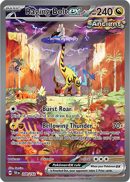 Pokémon | TEF | 208 | Raging Bolt ex (⭐⭐)