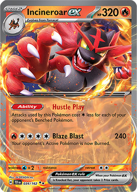 Pokémon | TEF | 034 | Incineroar ex (★★)