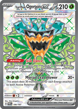 Pokémon | TWM | 190 | Teal Mask Ogerpon ex (☆☆)