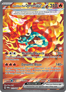 Pokémon | TWM | 212 | Hearthflame Mask Ogerpon ex (⭐⭐)