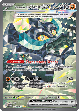 Pokémon | TWM | 215 | Cornerstone Mask Ogerpon ex (⭐⭐)