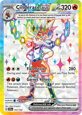 Pokémon | SCR | 157 | Cinderace ex (☆☆)