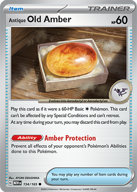 Pokémon | MEW | 154 | Antique Old Amber