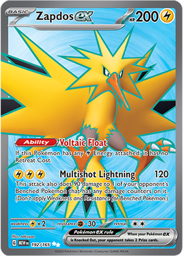 Pokémon | MEW | 192 | Zapdos ex (☆☆)