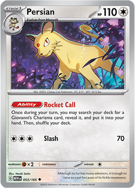 Pokémon | MEW | 053 | Persian