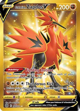 Pokémon | BRS | 182 | Galarian Zapdos V