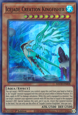 Yu-Gi-Oh! | BACH-EN008 | Icejade Creation Kingfisher