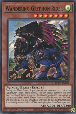 Yu-Gi-Oh! | GRCR-EN028 |★S| Wandering Gryphon Rider