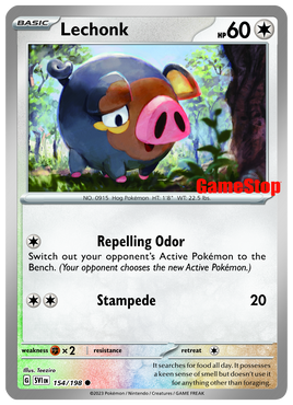 Pokémon | SVI | 154 | Lechonk (GameStop Stamp)