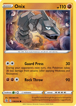 Pokémon | FST | 138 | Onix