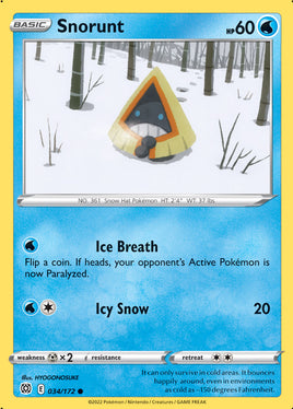 Pokémon | BRS | 034 | Snorunt