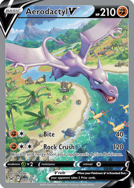 Pokémon | LOR | 180 | Aerodactyl V (Alternate Full Art)