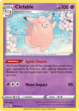 Pokémon | LOR | 063 | Clefable