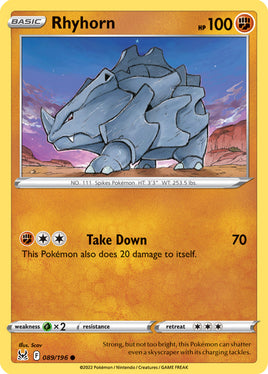 Pokémon | LOR | 089 | Rhyhorn