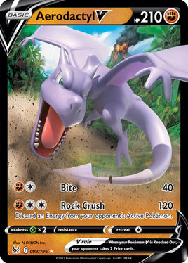 Pokémon | LOR | 092 | Aerodactyl V