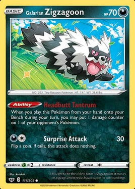 Pokémon | SWSH01D117 |●| Galarian Zigzagoon