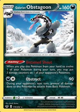 Pokémon | SWSH01D119 |★H| Galarian Obstagoon