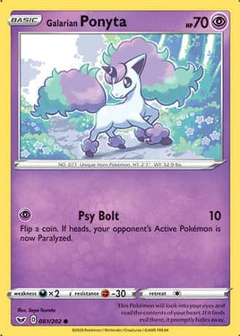 Pokémon | SWSH01D081 |●| Galarian Ponyta