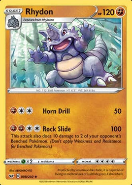 Pokémon | SWSH01D098 |◆| Rhydon