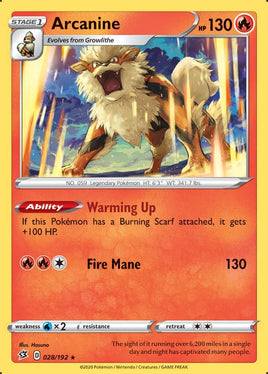 Pokémon | SWSH02D028 |★| Arcanine