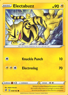 Pokémon | SWSH02D058 |●| Electabuzz